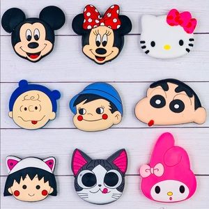 Cute cartoon cellphone pop socket